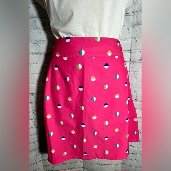 Crown & Ivy Dot Print Woven Golf Skort Sz 4 - Picture 2 of 9